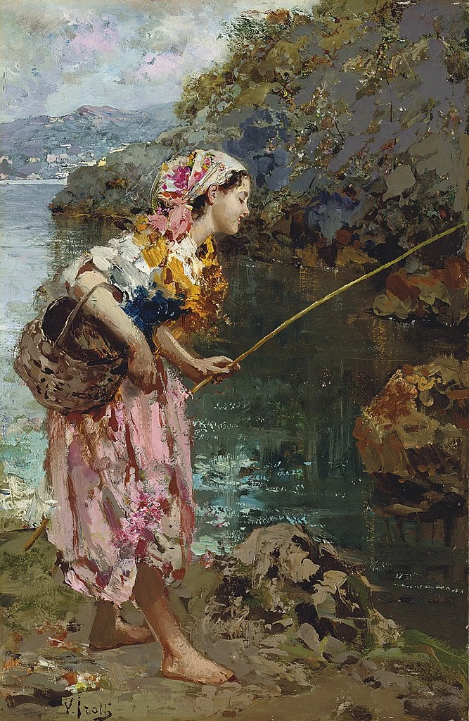 Ragazza che pesca